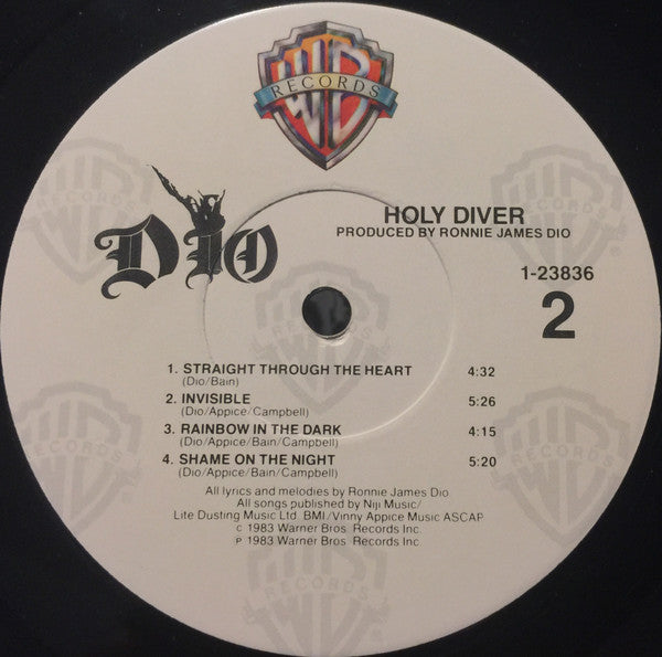 Dio (2) : Holy Diver (LP, Album, Jac)