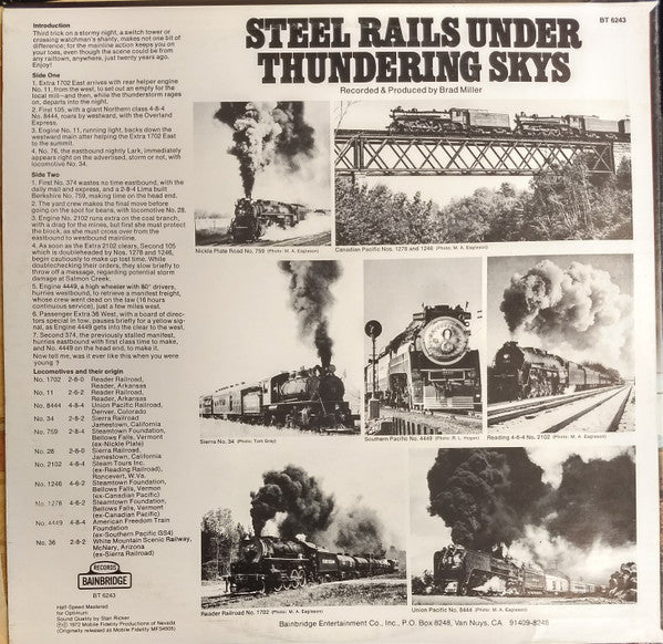 Brad Miller : Steel Rails Under Thundering Skys (LP, Album)