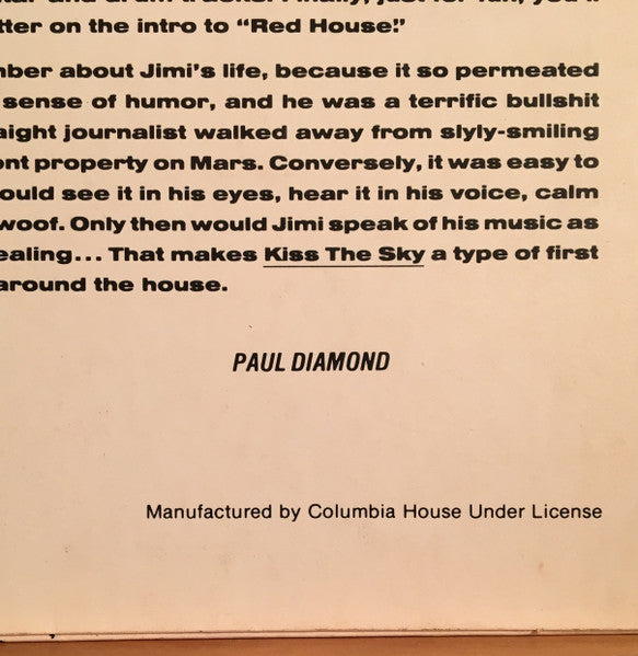 Jimi Hendrix : Kiss The Sky (LP, Comp, Club)