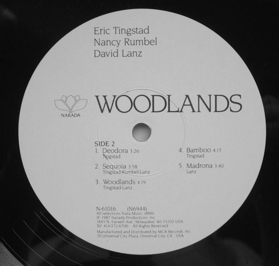 Eric Tingstad, Nancy Rumbel*, David Lanz : Woodlands (LP, Album)