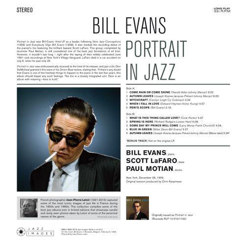 The Bill Evans Trio : Portrait In Jazz (LP, Album, Dlx, Ltd, RE, 180)