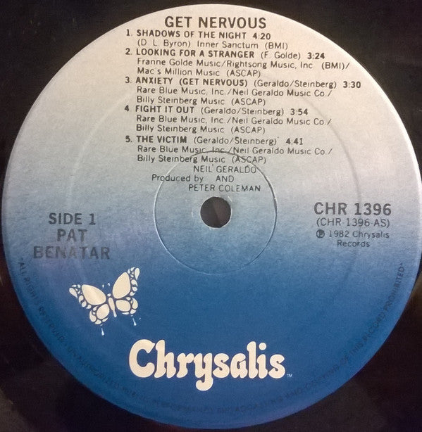 Pat Benatar : Get Nervous (LP, Album, PRC)