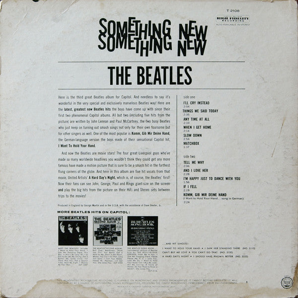 The Beatles : Something New (LP, Album, Mono)