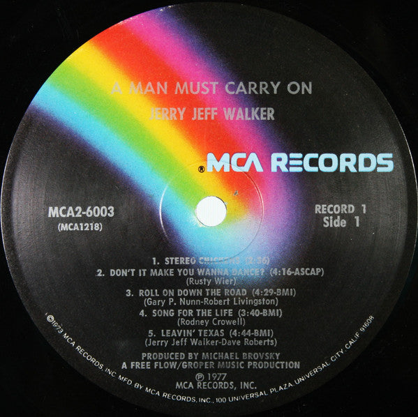 Jerry Jeff Walker : A Man Must Carry On (2xLP, Album, Pin)