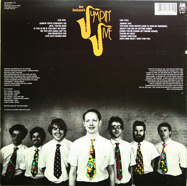 Joe Jackson's Jumpin' Jive : Joe Jackson's Jumpin' Jive (LP, Album, RE, B -)