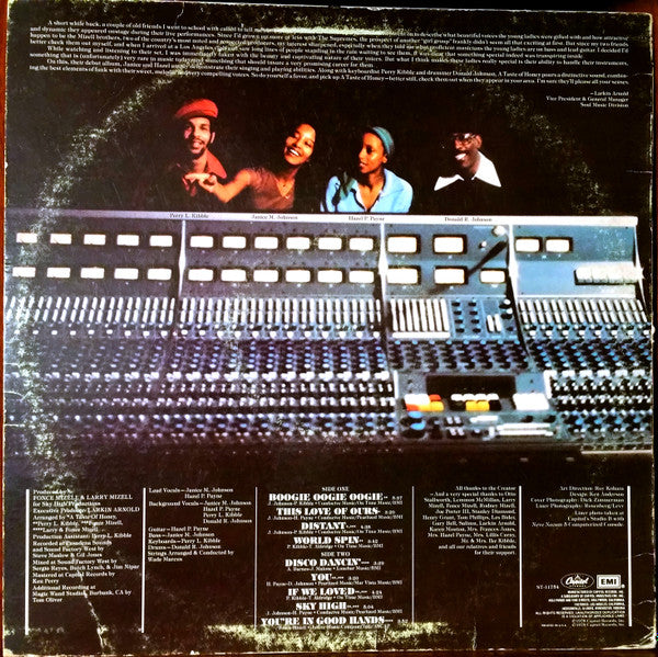 A Taste Of Honey : A Taste Of Honey (LP, Album, Jac)