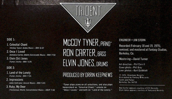 McCoy Tyner : Trident (LP, Album, San)