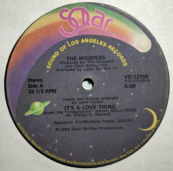 The Whispers : It's A Love Thing / Girl I Need You (12", Ind)