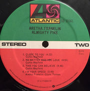 Aretha Franklin : Almighty Fire (LP, Album, SP)