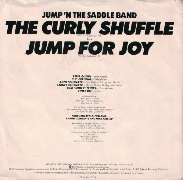 Jump 'N The Saddle Band* : The Curly Shuffle  (7", Single, SP )