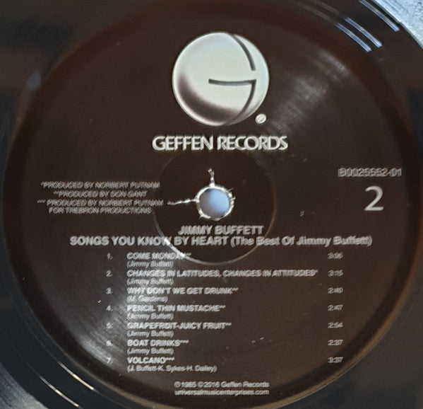 Jimmy Buffett : Songs You Know By Heart - Jimmy Buffett's Greatest Hit(s) (LP, Comp, RE)