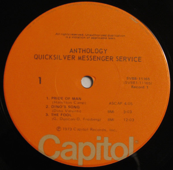 Quicksilver Messenger Service : Anthology (2xLP, Comp, Jac)