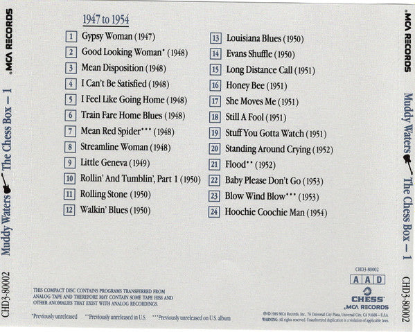 Muddy Waters : The Chess Box (3xCD, Comp, RE)