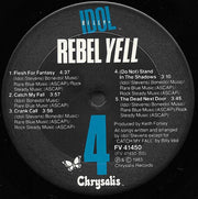 Billy Idol : Rebel Yell (LP, Album, Pit)