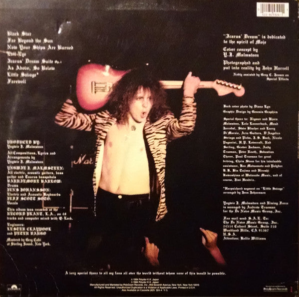 Yngwie Malmsteen : Rising Force (LP, Album, ARC)