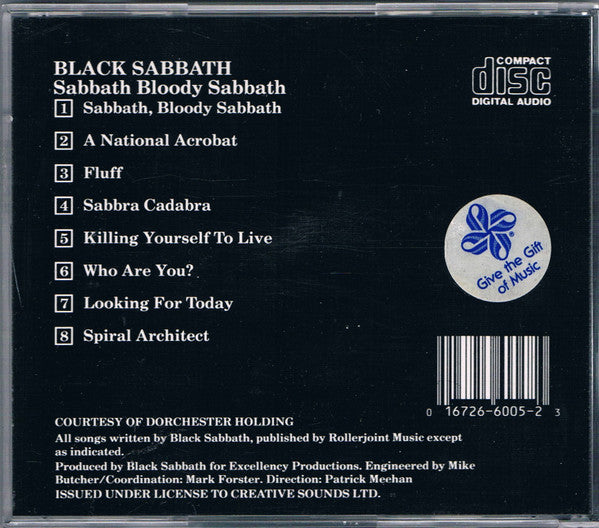 Black Sabbath : Sabbath Bloody Sabbath (CD, Album, RE)