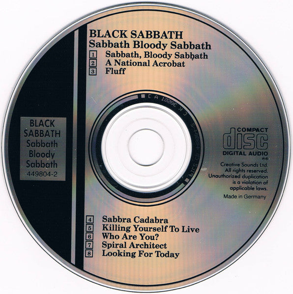 Black Sabbath : Sabbath Bloody Sabbath (CD, Album, RE)