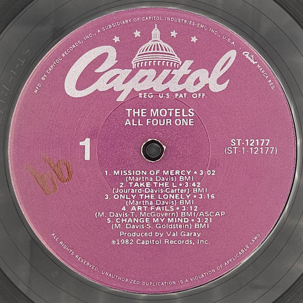 The Motels : All Four One (LP, Album, Los)