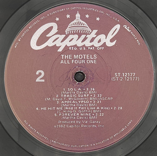 The Motels : All Four One (LP, Album, Los)
