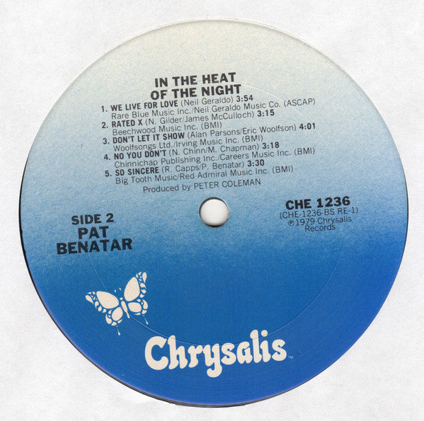 Pat Benatar : In The Heat Of The Night (LP, Album, San)