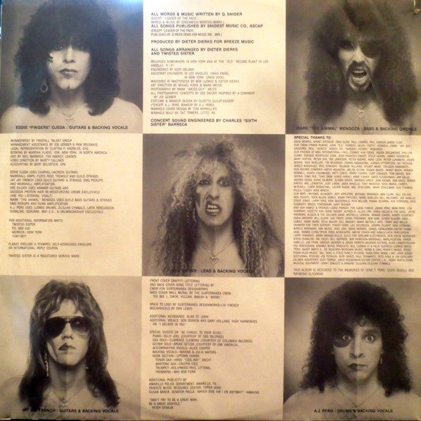 Twisted Sister : Come Out And Play (LP, Album, Club, Non)