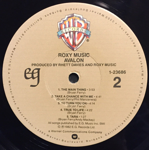 Roxy Music : Avalon (LP, Album, Jac)