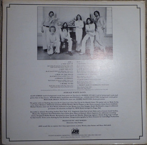 Average White Band : AWB (LP, Album, MO )