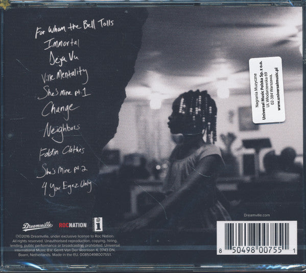 J. Cole : 4 Your Eyez Only (CD, Album)