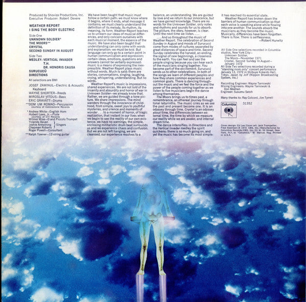 Weather Report : I Sing The Body Electric (LP, Album, RP, Ter)