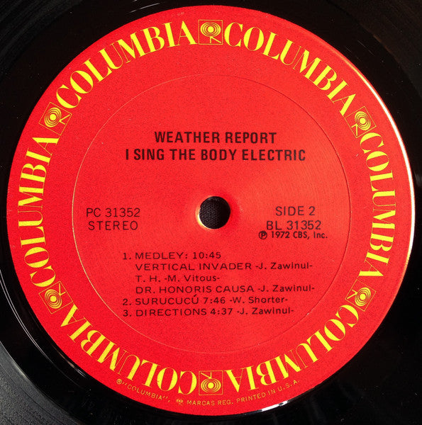 Weather Report : I Sing The Body Electric (LP, Album, RP, Ter)