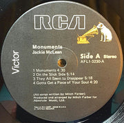 Jackie Mclean : Monuments (LP, Album, Ind)