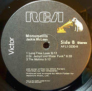 Jackie Mclean : Monuments (LP, Album, Ind)