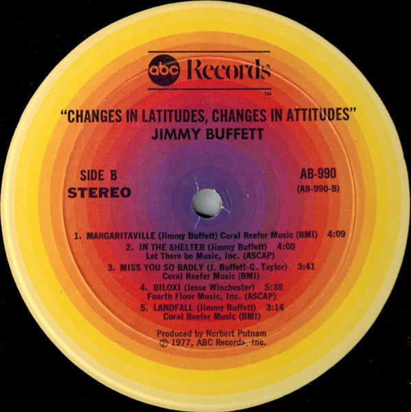 Jimmy Buffett : Changes In Latitudes, Changes In Attitudes (LP, Album, Mon)