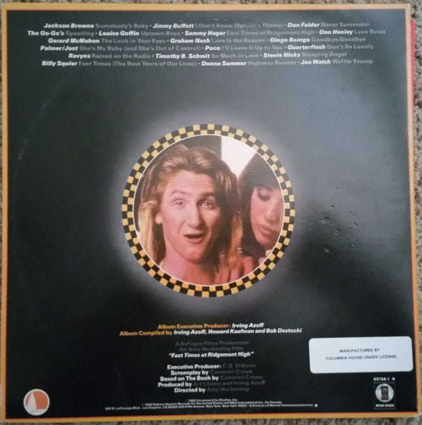 Various : Fast Times At Ridgemont High • Music From The Motion Picture (2xLP, Comp, Club)