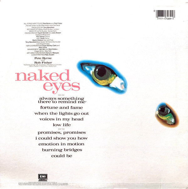 Naked Eyes : Naked Eyes (LP, Album, Jac)
