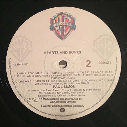 Paul Simon : Hearts And Bones (LP, Album)