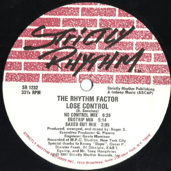 The Rhythm Factor : Phase 1 / Lose Control (12")