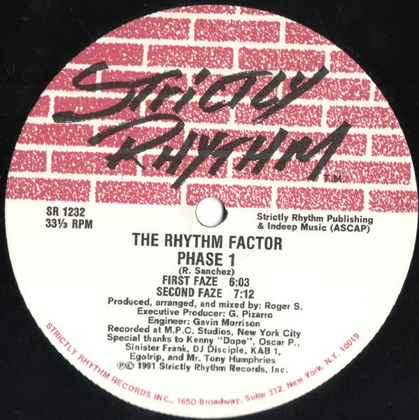 The Rhythm Factor : Phase 1 / Lose Control (12")