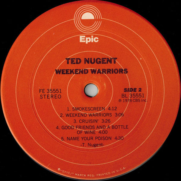 Ted Nugent : Weekend Warriors (LP, Album, San)