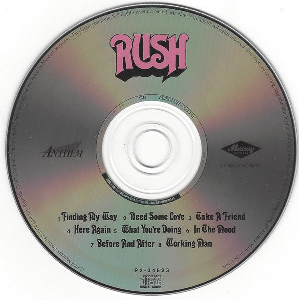 Rush : Rush (CD, Album, Club, RE, RM, Spr)