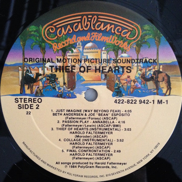 Various : Thief Of Hearts (Original Motion Picture Soundtrack) (LP, Album, All)