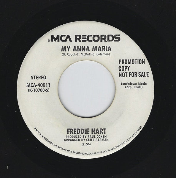 Freddie Hart : Born A Fool (7", Promo)