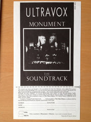 Ultravox : Monument The Soundtrack (LP, Album)