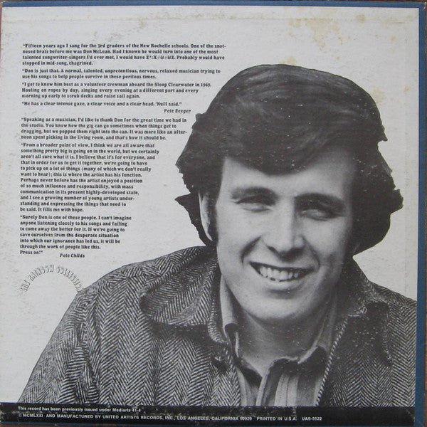 Don McLean : Tapestry (LP, Album, RE, All)