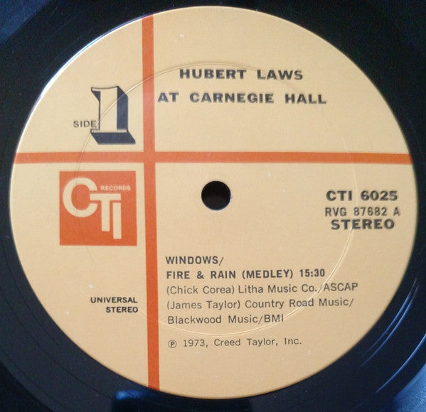 Hubert Laws : Carnegie Hall (LP, Album, Uni)