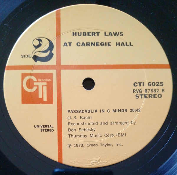 Hubert Laws : Carnegie Hall (LP, Album, Uni)