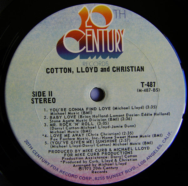 Cotton, Lloyd And Christian* : Cotton, Lloyd And Christian (LP, Album)