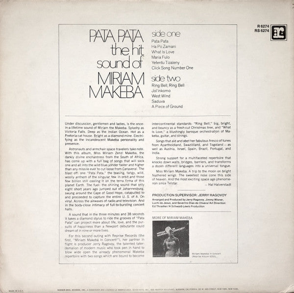 Miriam Makeba : Pata Pata (LP, Album)