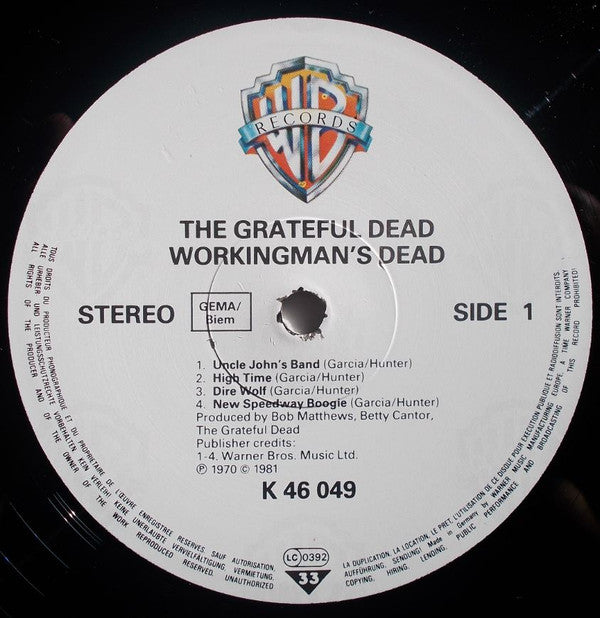 Grateful Dead* : Workingman's Dead (LP, Album, RE)