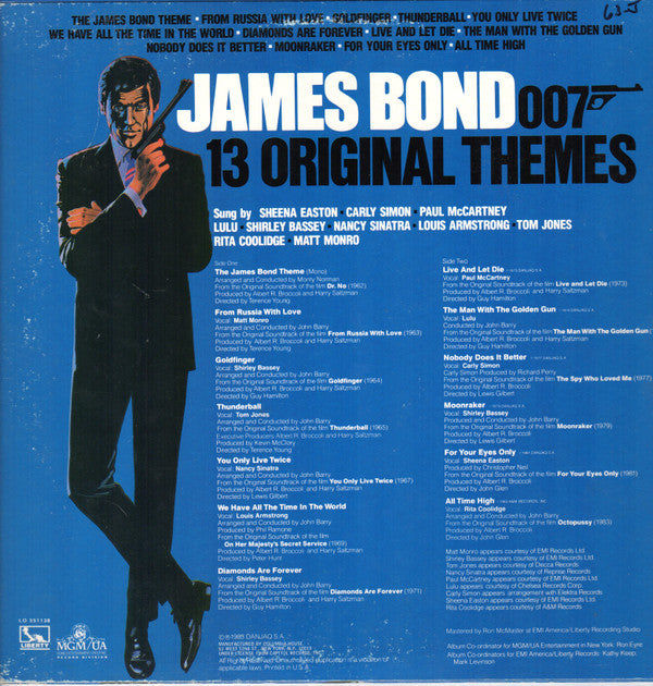 Various : James Bond - 13 Original Themes (LP, Comp, Club, Car)